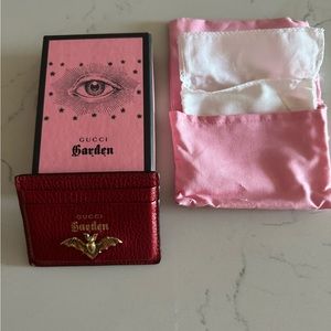 Gucci Garden Red Bat Card Holder